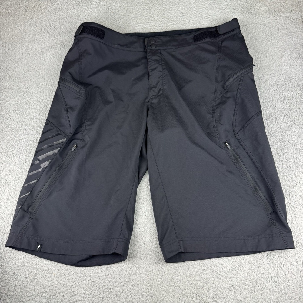Specialized Enduro Pro Shorts Cycling‎ Mens 42 Black Adjustable Waist Unlined
